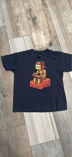 Minecraft-Style Gamer Pumpkin Halloween T-Shirt (Youth L 10-12)