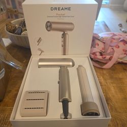 Dreame Pocket Hair Dryer - Ultra Lightweight Blow Dryer with 2 Styling Attachments, Fast Drying, High-Speed Brushless Motor, 300M Negative Ions, Low N