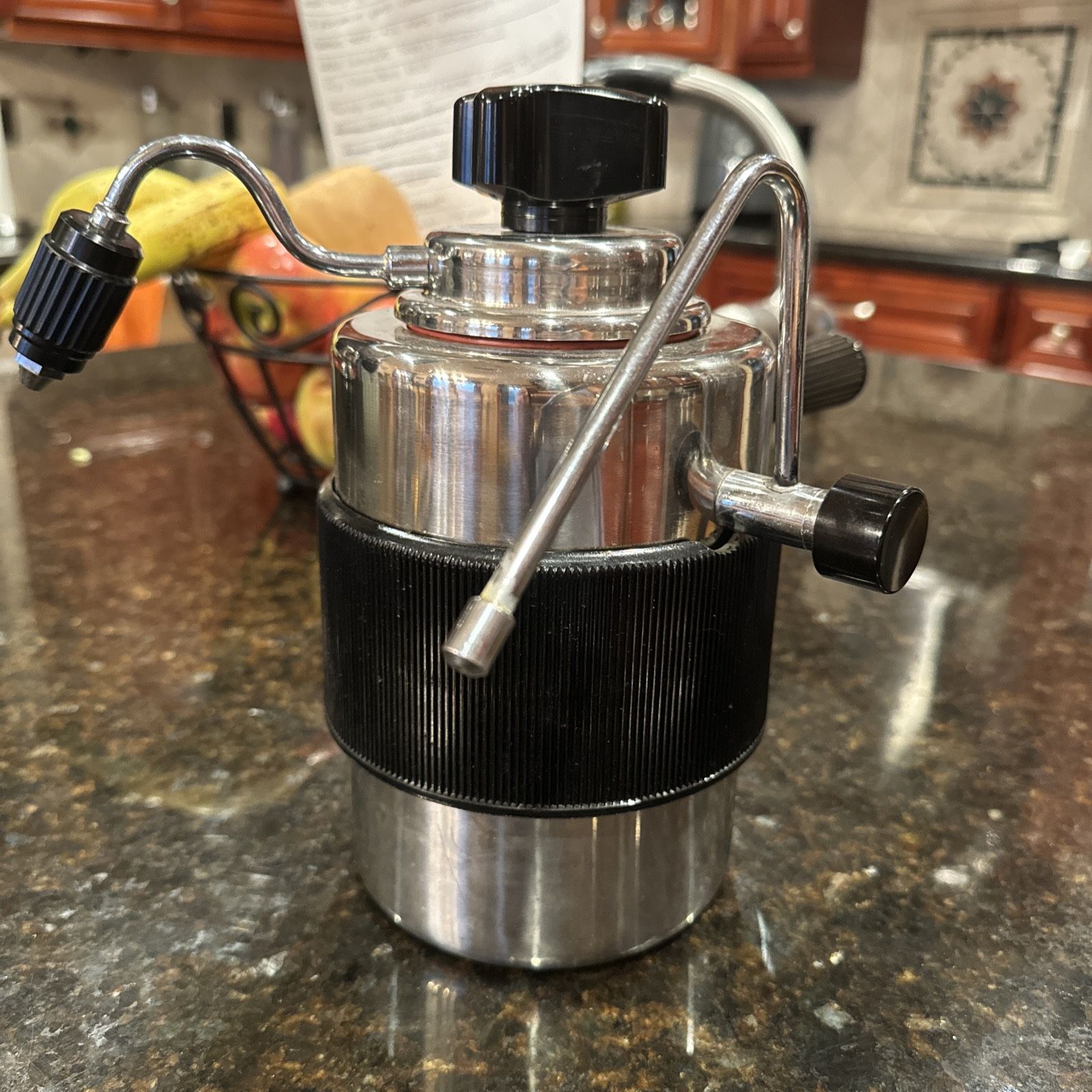 Elebak Brev 21077 Stove Top Espresso Steamer Frother Maker Complete