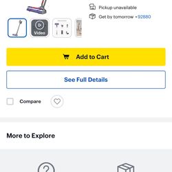 Dyson V8 Cordless Vacuum with 6 accessories - Silver/Nickel