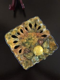 Vintage Decorative Plate With Fruit