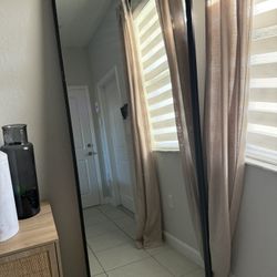 Oversized Rectangular Leaning Mirror