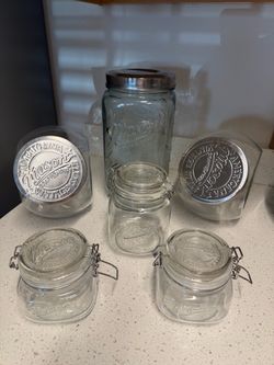 6 mason jar canister set
