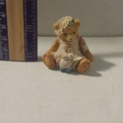 Vintage 1993 Cherished Teddies Flower Crown and Rabbit