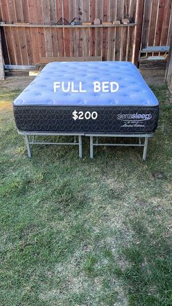 FULL BED FRAME AND MATTRESS