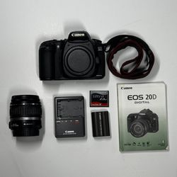 Canon EOS 20D w/ 18-55mm + Accessories 