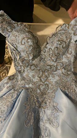 Light blue quince dress