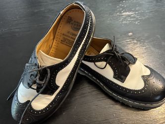 Doc Martin Wing Tip Shoes. Black and white. 