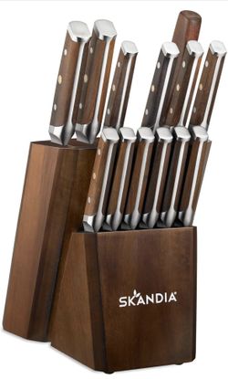 Hampton Forge Harley Knife Block Set, 14 Piece, Brown