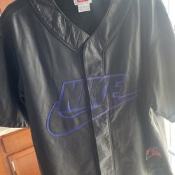 nike leather baseball jersey