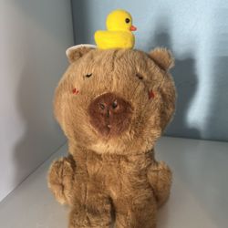 Capybara With A Duck Plush