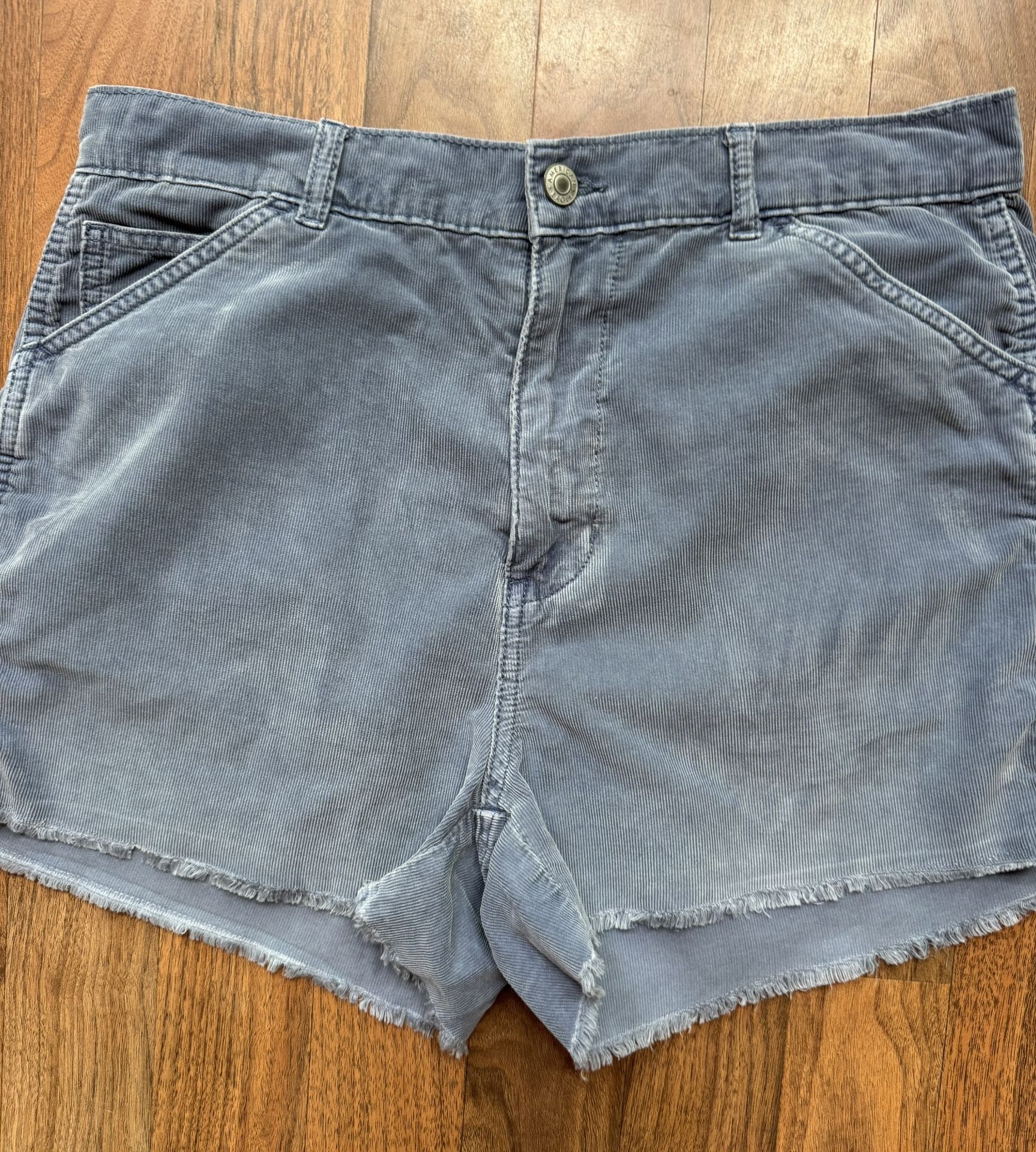 American Eagle Blue Corduroy Highest Rise 90s Boyfriend Short Size 12 (See Desc)