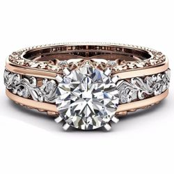 Vintage Lab Created Topaz Ring 