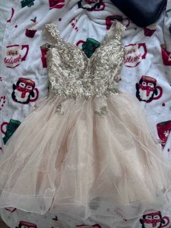 Gold Dama Mini Dress