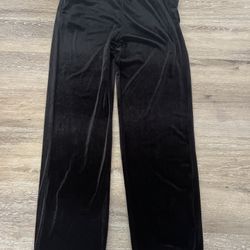 Elementz Womens Pants Black Velvet Sweatpants Soft Comfy Relaxed Size L 