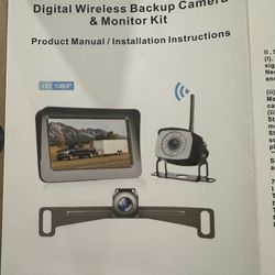 Yakry Wireless RV Backup Camera System 5" LCD Monitor IP69 Waterproof