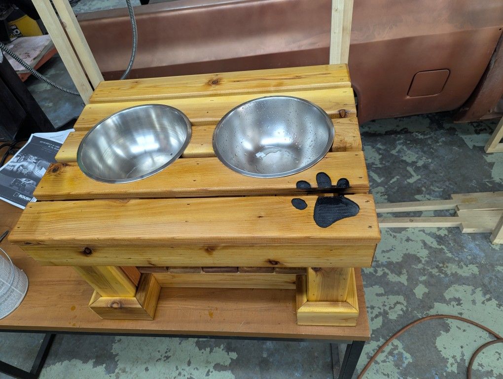 Custom Dog 🐶 Feeding Table