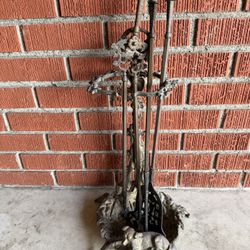 Antique Fireplace Tool Set