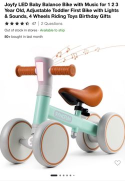 NEW LED Baby Balance Bike with Music