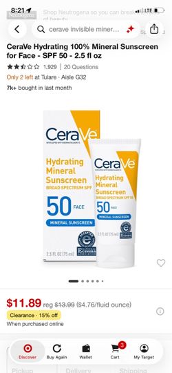 Cerave Mineral Sunscreen