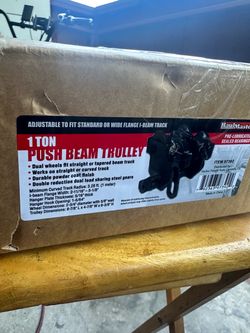 Haul-Master 1 Ton Push Beam Trolley