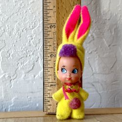 Vintage 1965 Mattel Liddle Kiddles Yellow Funny Bunny Animiddle Doll