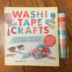 Washi Tape Crafts book with 10 rolls of tape