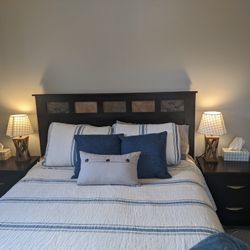 Queen Bed And Nightstand 