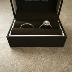 Jared Diamond Wedding Ring Set With Extended Service Plan (Transferable)