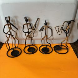Decorative Candle Holder Band Instrument Holding 