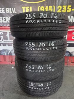 255 70 16 SET 4 LLANTAS ACHILLES PIR 280
