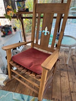 Wooden rocking chair