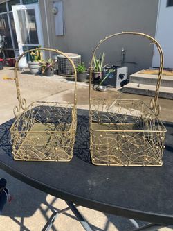 Gold jeweled baskets