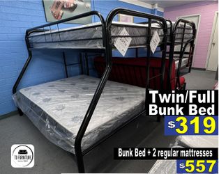Twin/Full Bunk Bed, litera, furniture, kids