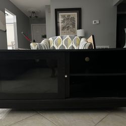 Modern Black TV Stand / Media Console – Great Condition