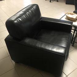 Faux Leather Black Chair
