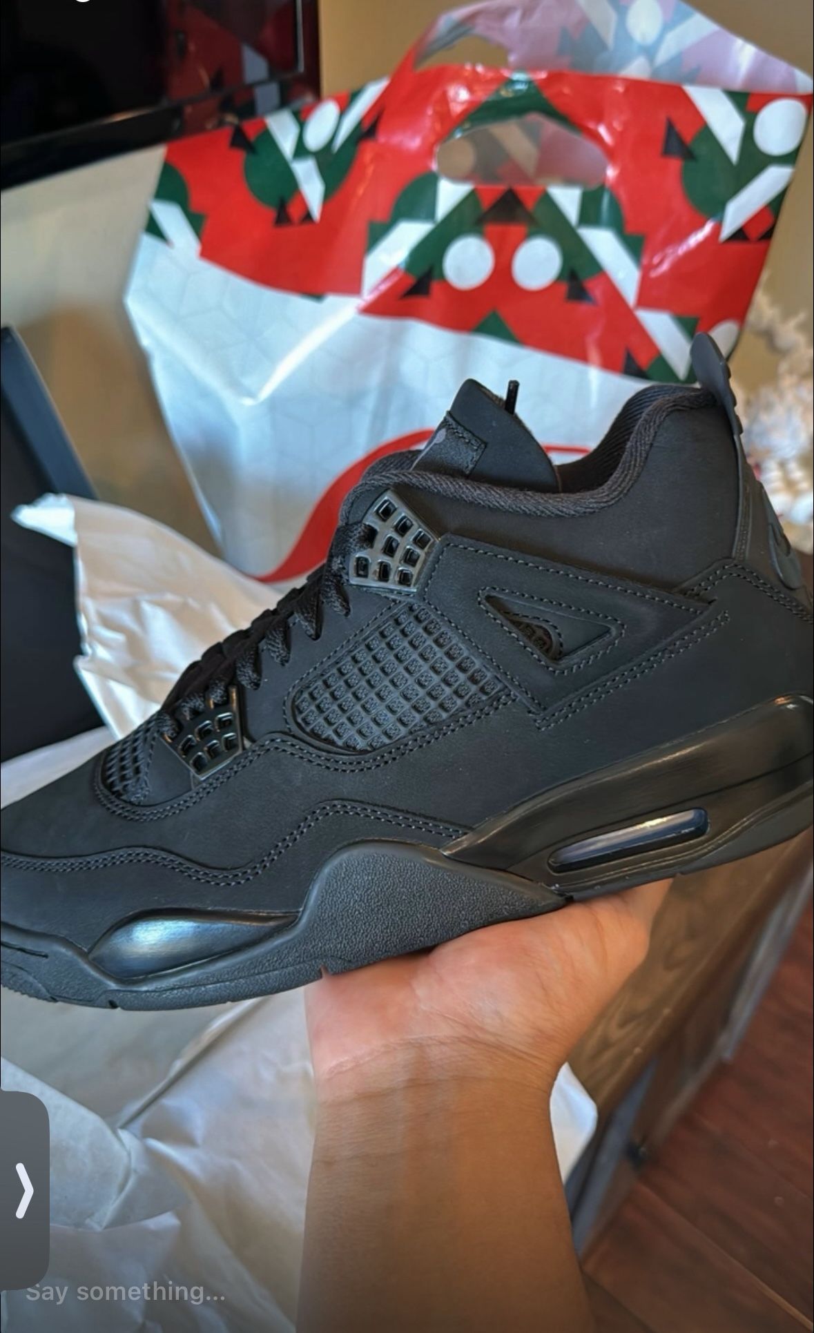 Air Jordan Black Cat 4s Size 9