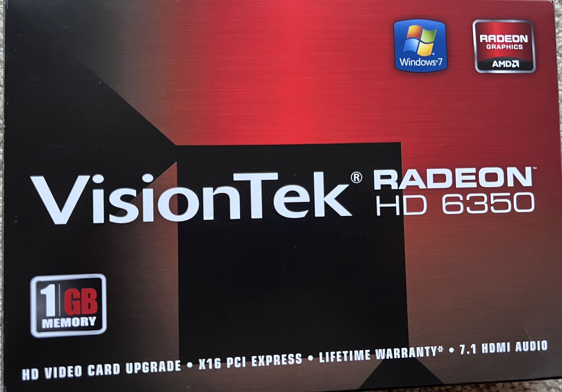 New VisionTek Radeon 6350 1GB DDR3 (DVI I, HDMI, VGA)