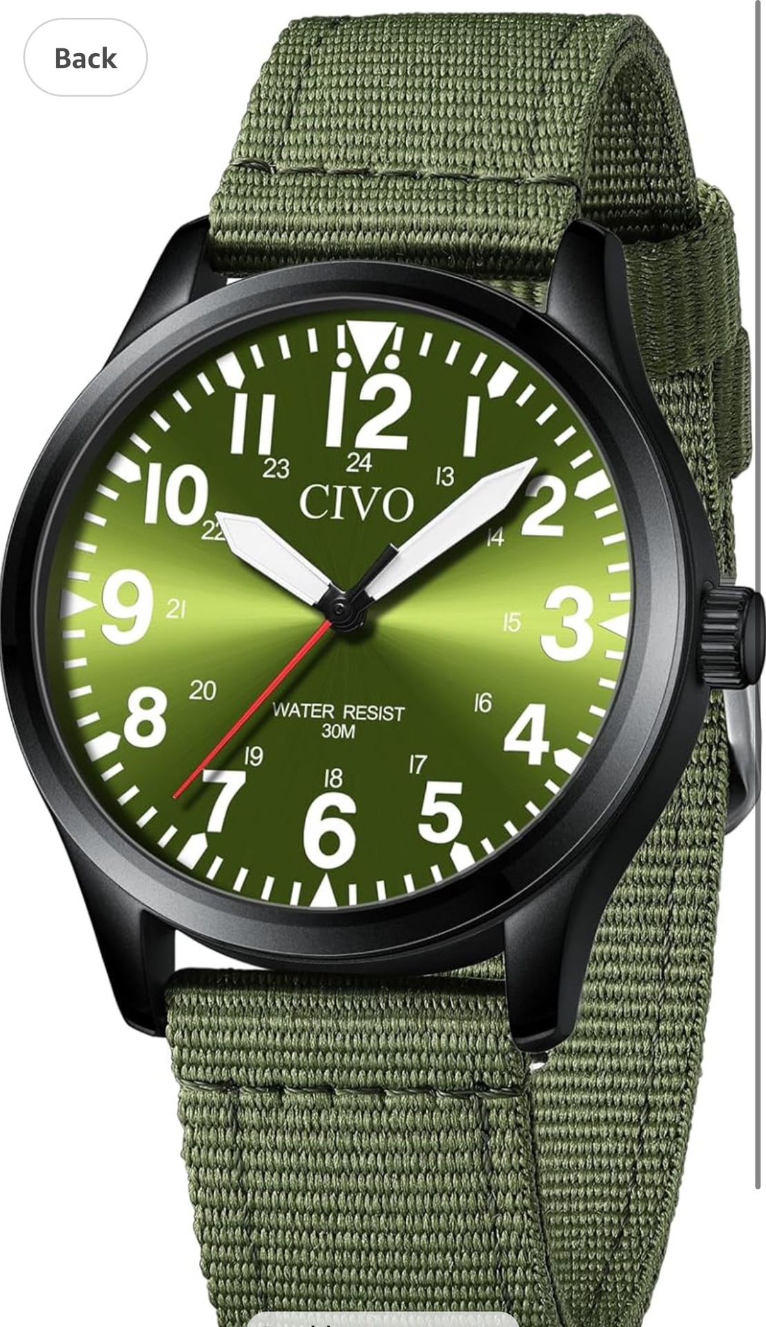CIVO Military Watch for Men Waterproof: Analog Mens Watches Classic- Field Wrist Watches for Man