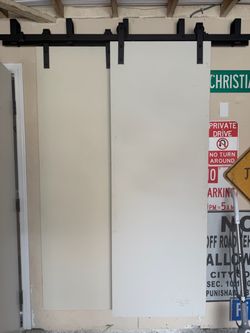 Double slide barn doors