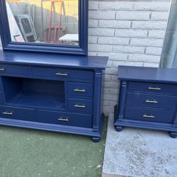 Dresser Mirror And Night Stand 