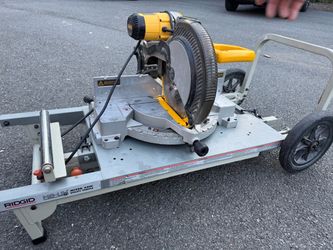 DeWalt Miter Saw on Ridgid MS-UV Rolling Stand