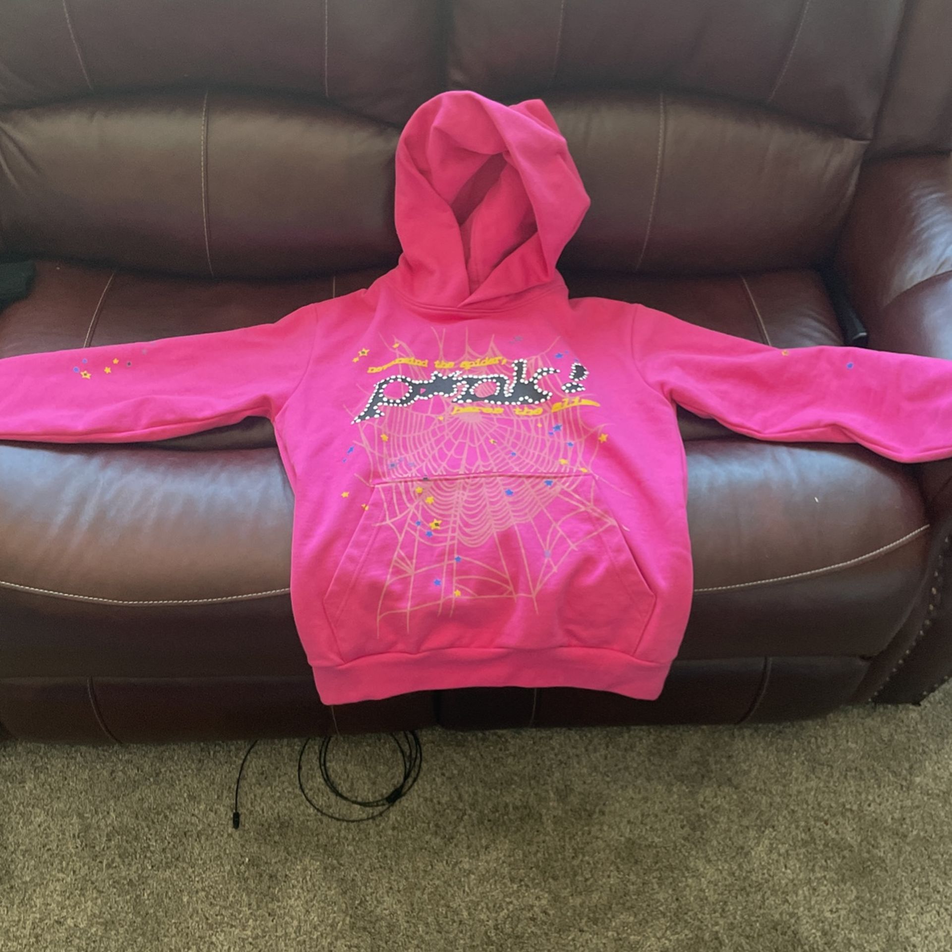 Pink Sp5der Hoodie (Never Worn)