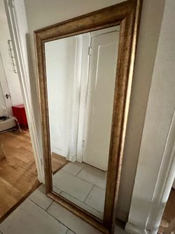 Antique Gold Full-Length Leaning Mirror