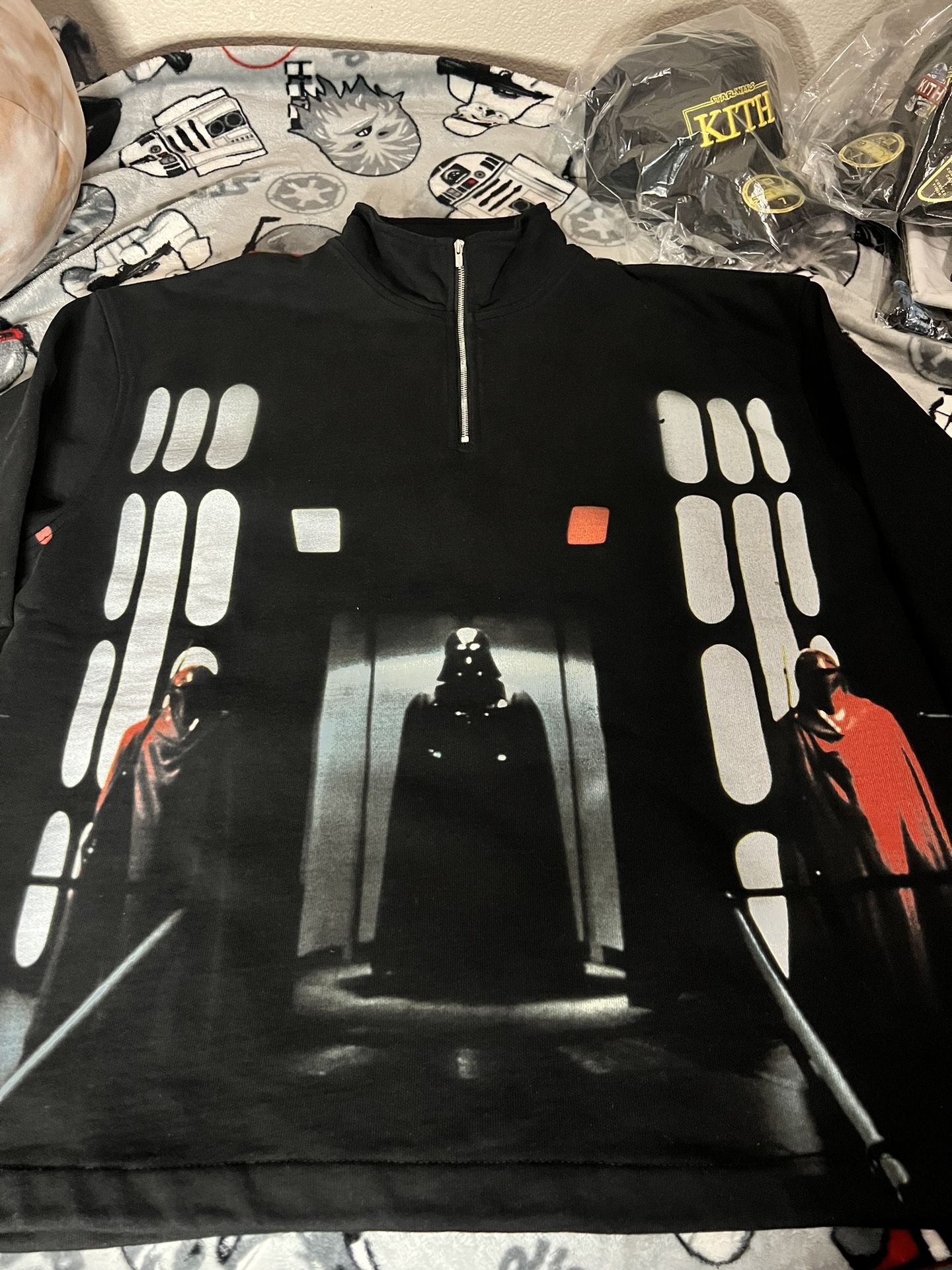 Kith Star Wars Darth Vader Quarter Zip Size Medium for Sale in