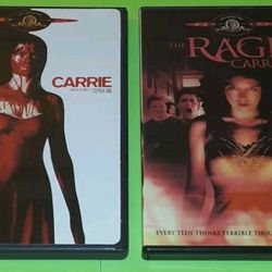 CARRIE DVD Horror Lot Set 1 & 2 THE RAGE 1999 Cult OOP Originals Kat Shea Set