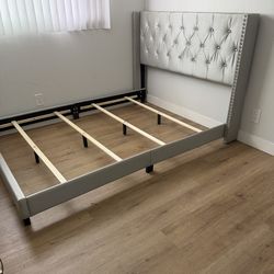 Queen gray bed frame!