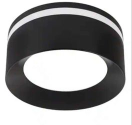Ceiling LED Fixture 5CCT Dimmable, Damp Rated, Flex Install Duo Bright Dual Band Blackw