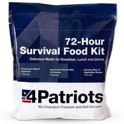 4Patriots 72-Hour Emergency Food Supply Survival Kit, Perfect for Camping, Freeze Dried Prepareddc