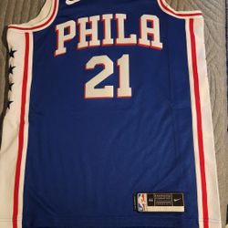 Nike Philadelphia 76ers Joel Embiid Swingman Jersey OFFICIALLY LICENSED 